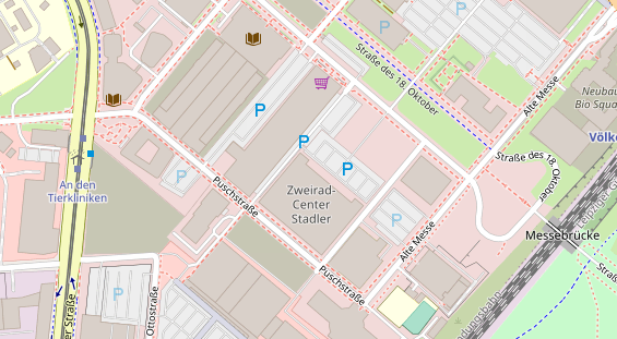 Fahrradwerkstatt auf Satellitenbild