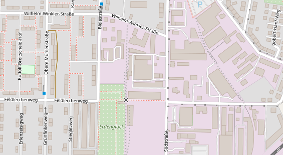 Fahrradwerkstatt auf Satellitenbild