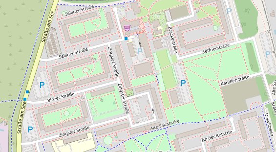 Fahrradwerkstatt auf Satellitenbild