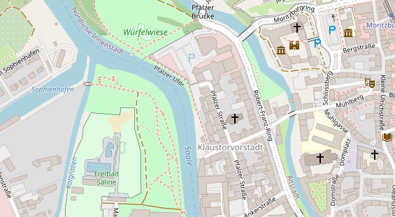 Fahrradwerkstatt auf Satellitenbild