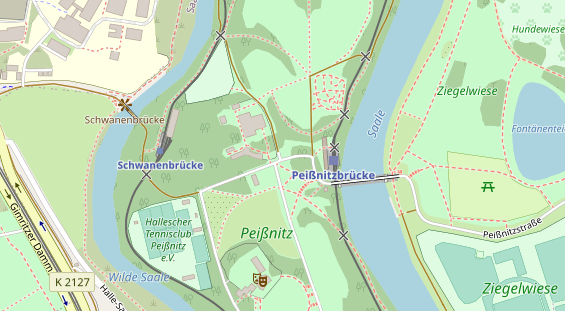 Fahrradwerkstatt auf Satellitenbild