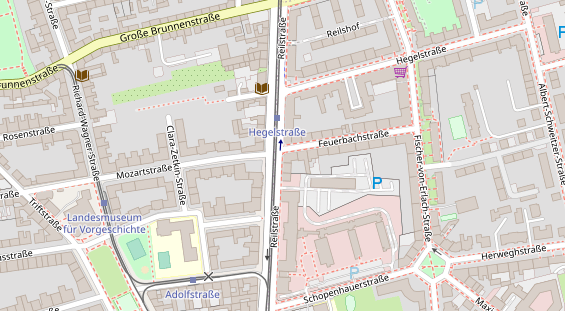 Fahrradwerkstatt auf Satellitenbild
