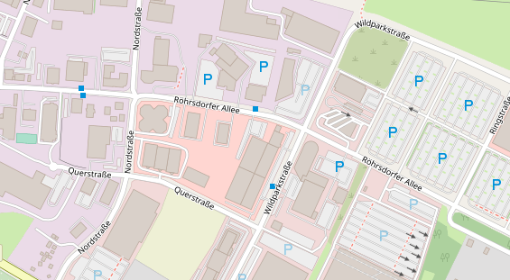 Fahrradwerkstatt auf Satellitenbild