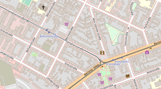 Fahrradwerkstatt auf Satellitenbild