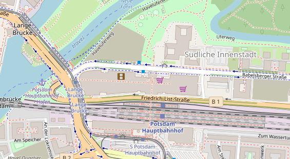 Fahrradwerkstatt auf Satellitenbild