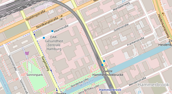 Fahrradwerkstatt auf Satellitenbild