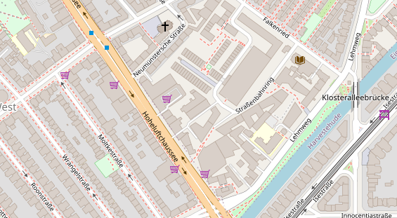 Fahrradwerkstatt auf Satellitenbild