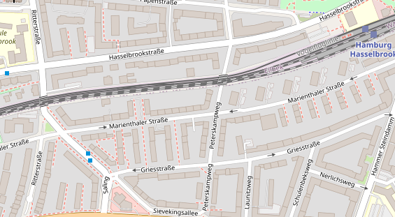 Fahrradwerkstatt auf Satellitenbild