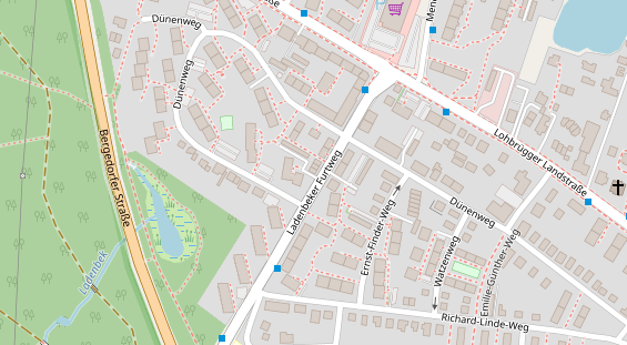 Fahrradwerkstatt auf Satellitenbild