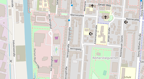 Fahrradwerkstatt auf Satellitenbild