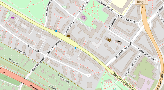 Fahrradwerkstatt auf Satellitenbild