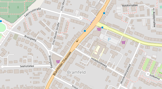 Fahrradwerkstatt auf Satellitenbild