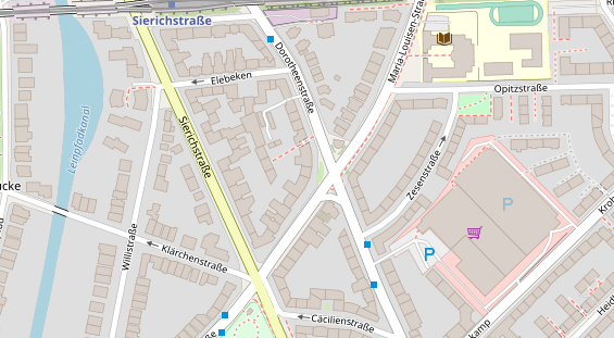 Fahrradwerkstatt auf Satellitenbild