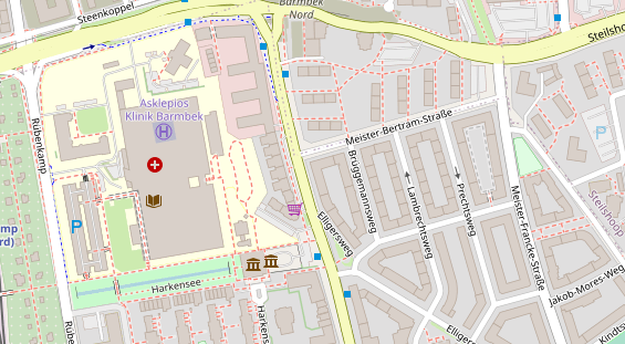 Fahrradwerkstatt auf Satellitenbild