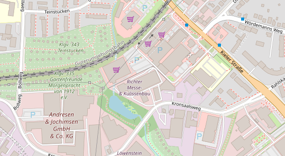 Fahrradwerkstatt auf Satellitenbild