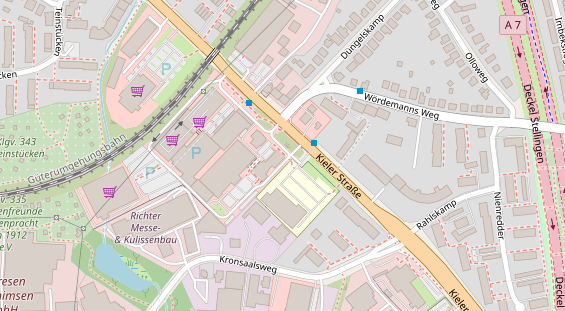 Fahrradwerkstatt auf Satellitenbild