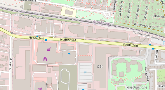 Fahrradwerkstatt auf Satellitenbild