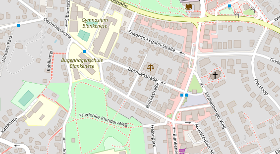 Fahrradwerkstatt auf Satellitenbild