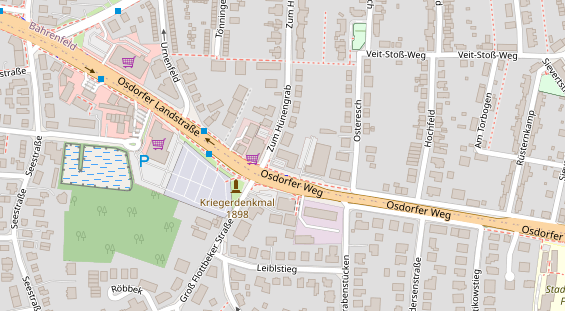 Fahrradwerkstatt auf Satellitenbild