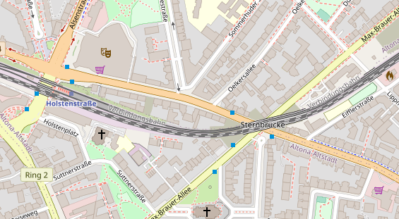 Fahrradwerkstatt auf Satellitenbild