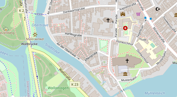 Fahrradwerkstatt auf Satellitenbild