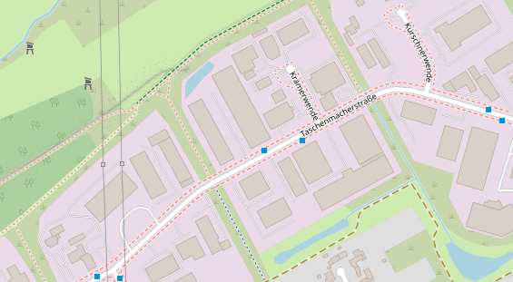 Fahrradwerkstatt auf Satellitenbild