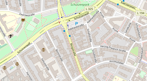 Fahrradwerkstatt auf Satellitenbild