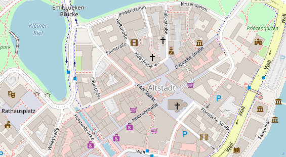 Fahrradwerkstatt auf Satellitenbild