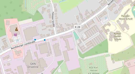 Fahrradwerkstatt auf Satellitenbild