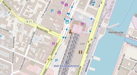 Fahrradwerkstatt auf Satellitenbild