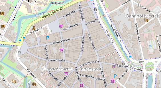 Fahrradwerkstatt auf Satellitenbild