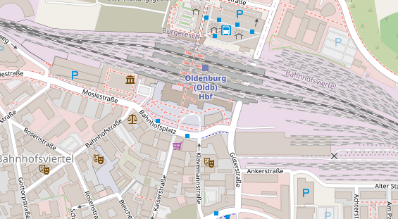 Fahrradwerkstatt auf Satellitenbild