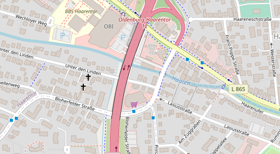 Fahrradwerkstatt auf Satellitenbild