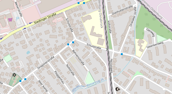 Fahrradwerkstatt auf Satellitenbild