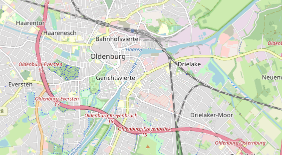 Bicycle workshop on map