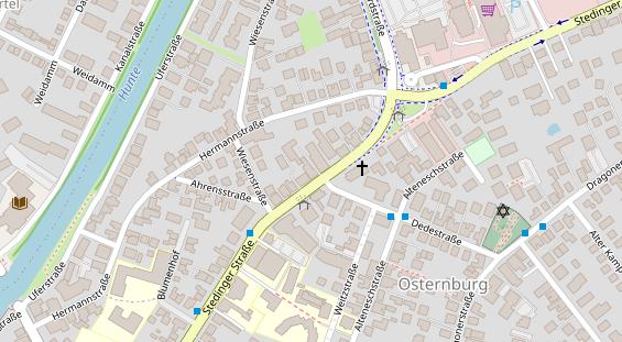 Fahrradwerkstatt auf Satellitenbild