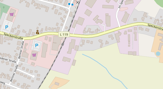 Fahrradwerkstatt auf Satellitenbild