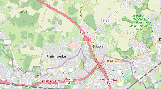 Bicycle workshop on map