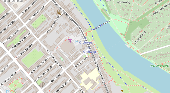 Fahrradwerkstatt auf Satellitenbild