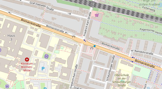 Fahrradwerkstatt auf Karte