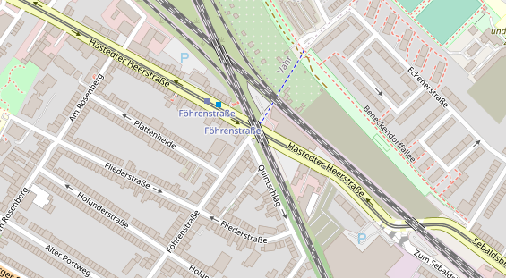 Fahrradwerkstatt auf Satellitenbild