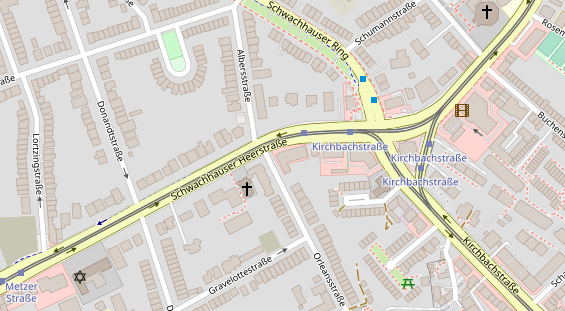 Fahrradwerkstatt auf Satellitenbild