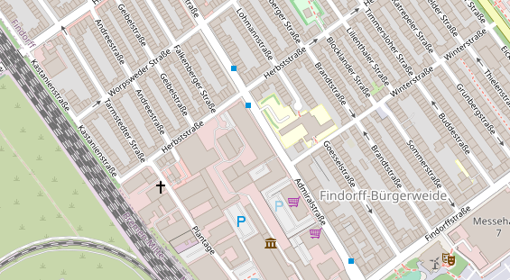 Fahrradwerkstatt auf Satellitenbild