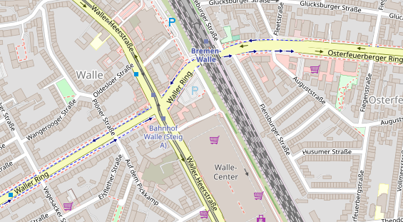 Fahrradwerkstatt auf Satellitenbild