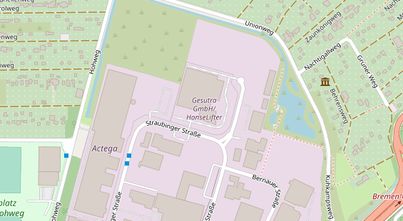 Fahrradwerkstatt auf Satellitenbild