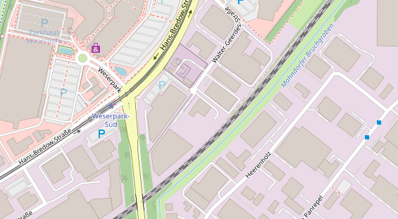 Fahrradwerkstatt auf Satellitenbild