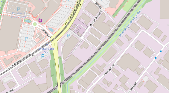 Fahrradwerkstatt auf Satellitenbild