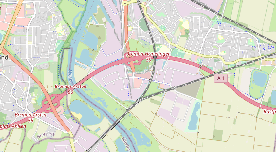 Bicycle workshop on map