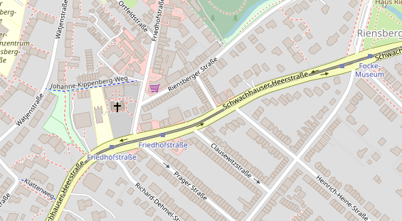 Fahrradwerkstatt auf Satellitenbild