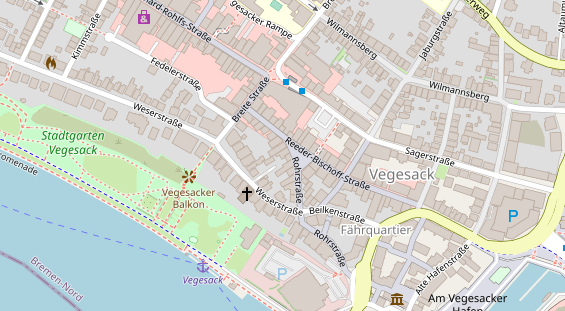 Fahrradwerkstatt auf Satellitenbild